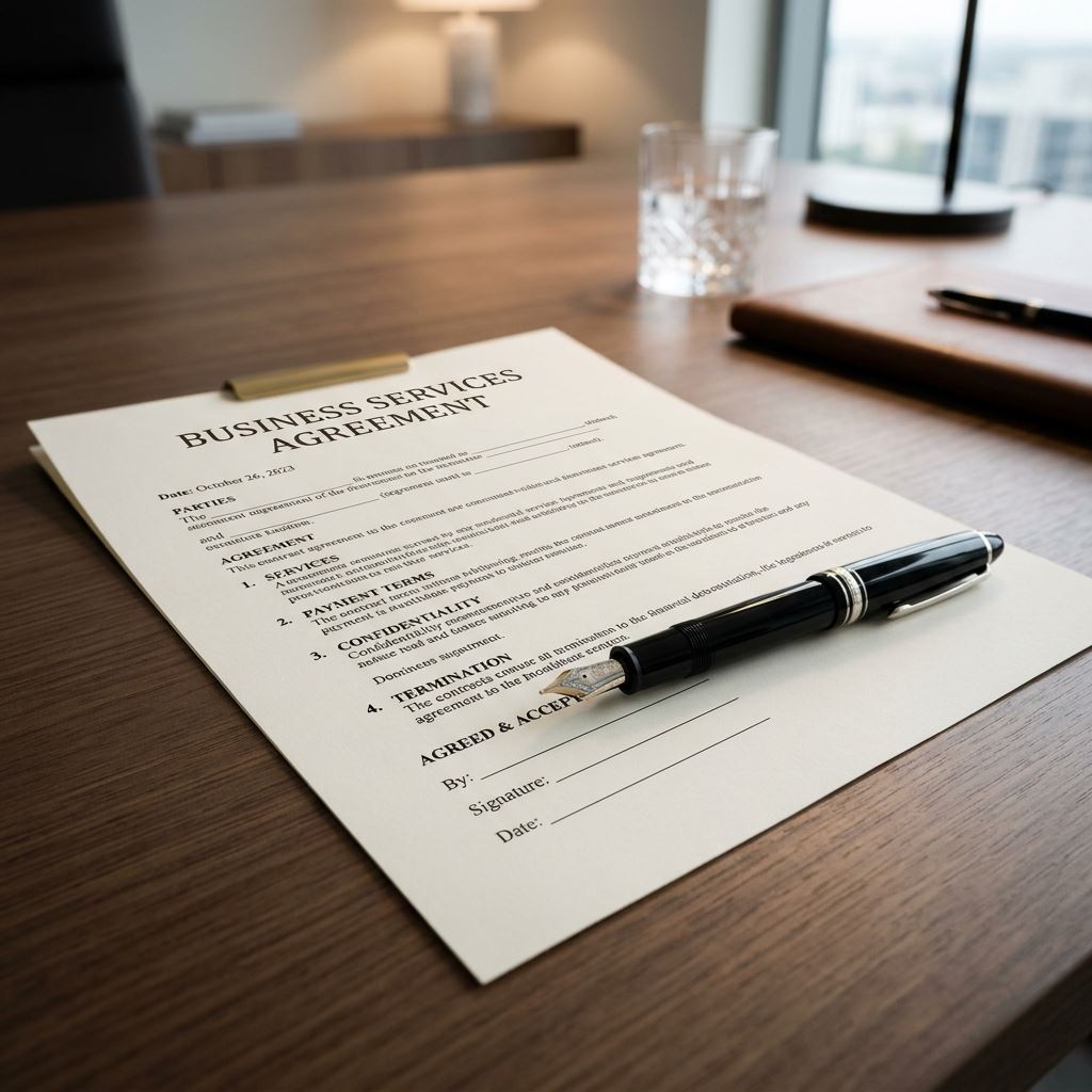 Terms of Service contract document